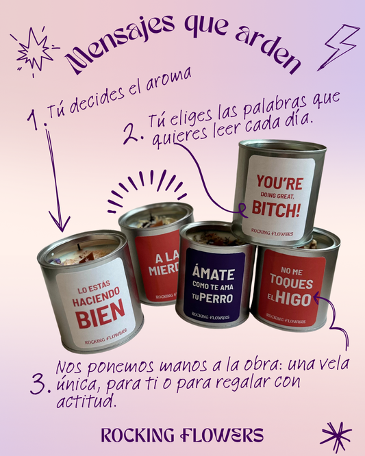 COLECCIÓN DE VELAS MENSAJES QUE ARDEN